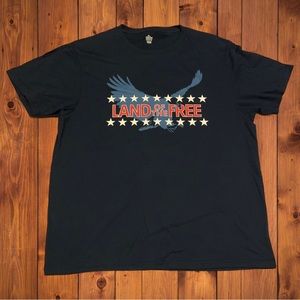 4th Fourth Of July American Flag USA Shirt Freedom Built Tough Land Of The Free
